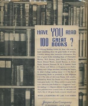 Have You Read 100 Great Books?; Dedicated To The Public Libraries of America .