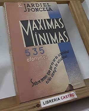 Imagen del vendedor de Mximas Mnimas, 535 aforismos a la venta por Librera Castro