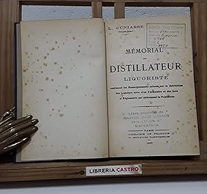 Image du vendeur pour Mmorial du Distillateur Liquoriste mis en vente par Librera Castro