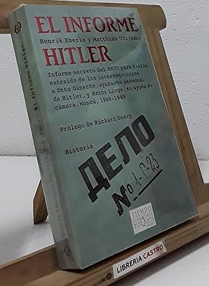 Imagen del vendedor de El informe Hitler a la venta por Librera Castro