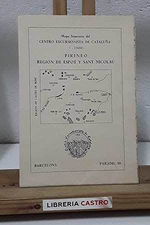 Mapa Itinerario del Centro Excursionista de Cataluña. Pirineo, región de Espot y Sant Nicolau