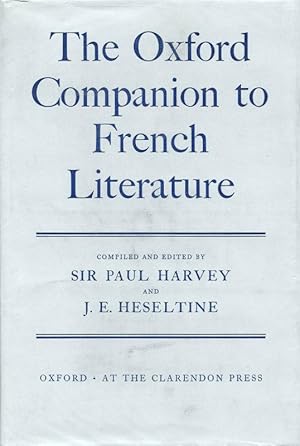 Seller image for THE OXFORD COMPANION TO FRENCH LITERATURE. for sale by Legacy Books