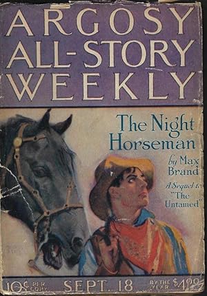 Imagen del vendedor de ARGOSY ALL-STORY Weekly: September, Sept. 18, 1920 ("The Metal Monster"; "The Ghost Road" ; "The Purple Limited"; "The Night Horseman") a la venta por Books from the Crypt