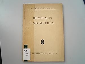 Bild des Verkufers fr Rhythmus und Metrum / Albert Verwey. bers. von Antoinette Eggink zum Verkauf von Antiquariat Bookfarm