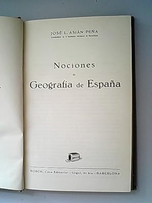 Imagen del vendedor de Nociones de Geografia de Espana. a la venta por Antiquariat Bookfarm