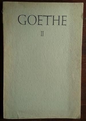 Bild des Verkufers fr Goethe II (Gedichte). zum Verkauf von buch-radel