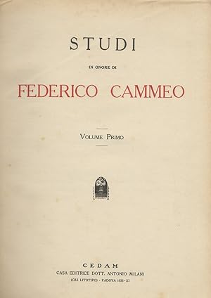 Studi in onore di Federico Cammeo.