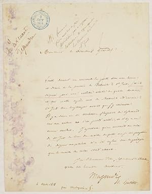 LS - Brief mit eigenhändiger Unterschrift "Magendie de l'Insitut".
