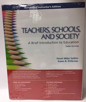 Imagen del vendedor de Teachers, Schools, and Society: A Brief Introduction to Education (Annotated Instructor's Edition) Third Edition a la venta por Friends of the Hudson Public Library Ltd