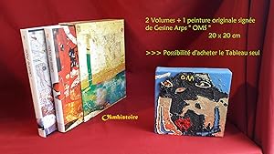 Imagen del vendedor de GESINE ARPS - Histoire de . Voyage vers la lumire. ----------- [ Texte trilingue : Franais /// ENGLISH /// ITALIANO ----- 2 volumes sous tui ----------------- + 1 Original framed paint , signed ( OMS ) a la venta por Okmhistoire