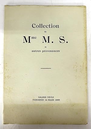 Collection de Mme M. S. et autres provenances: Catalogue de Tableaux des Ecoles allemande, espagn...