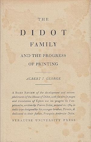 Seller image for The Didot Family and the Progress of Printing for sale by LEFT COAST BOOKS