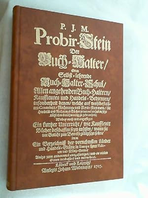 Probir-Stein [Probierstein] der Buch-Halter.