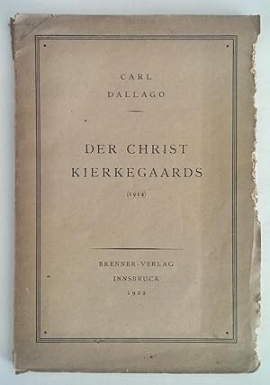 Seller image for Der Christ Kierkegaards (1914). for sale by Antiquariat Buecher-Boerse.com - Ulrich Maier