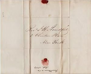 1839 HANDWRITTEN LETTER (ALS) TO REV. J.H. PROUDFIT, 3 Clinton Place, New York
