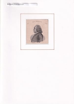 Imagen del vendedor de PORTRAIT Gerard van Swieten. (1700 Leiden - 1772 Wien. Arzt). Schulterstck en profil. Stahlstich. a la venta por Antiquariat Reinhold Pabel