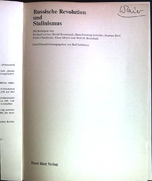 Bild des Verkufers fr Russische Revolution und Stalinismus. Politische Bildung ; Jg. 20, H. 2 zum Verkauf von books4less (Versandantiquariat Petra Gros GmbH & Co. KG)
