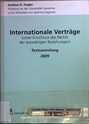 Bild des Verkäufers für Internationale Verträge (unter Einschluss des Rechts der auswärtigen Beziehungen) zum Verkauf von books4less (Versandantiquariat Petra Gros GmbH & Co. KG)