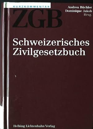 Bild des Verkufers fr Kurzkommentar ZGB. Schweizerisches Zivigesetzbuch zum Verkauf von books4less (Versandantiquariat Petra Gros GmbH & Co. KG)