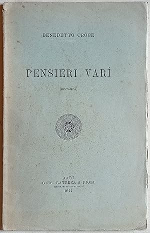 Pensieri varî. (Ristampa).