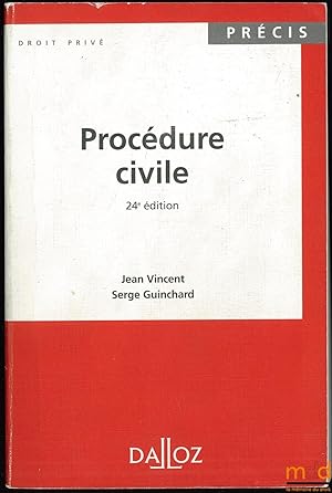 Seller image for PROCDURE CIVILE, 24med., Coll. Prcis Dalloz / Droit priv for sale by La Memoire du Droit