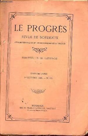 Seller image for LE PROGRES - N115 - 1er oct 1866 / L'etude des Sciences naturelles et M DURUY etc. for sale by Le-Livre