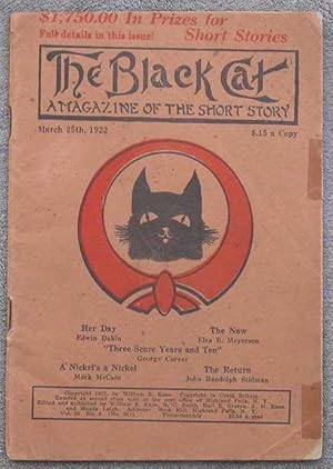 Seller image for The Black Cat. A Magazine of the Short Story. March 25th, 1922. Vol. 26 No. 6 (No. 301). for sale by William Matthews/The Haunted Bookshop