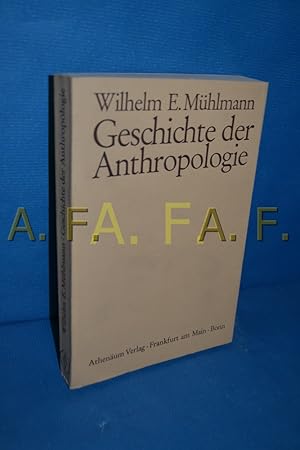 Bild des Verkufers fr Geschichte der Anthropologie. zum Verkauf von Antiquarische Fundgrube e.U.