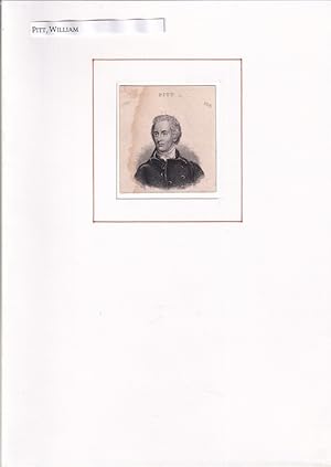 PORTRAIT William Pitt. (1759 Hayes, Kent - 1806 Putney bei London. britischer Politiker). Schulte...