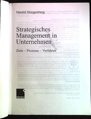 Immagine del venditore per Strategisches Management in Unternehmen: Ziele - Prozesse - Verfahren. venduto da books4less (Versandantiquariat Petra Gros GmbH & Co. KG)