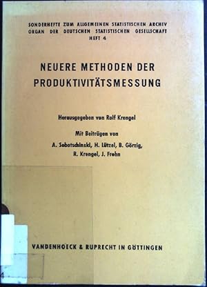 Bild des Verkufers fr Neuere Methoden der Produktivittsmessung. Allgemeines statistisches Archiv ; H. 4 zum Verkauf von books4less (Versandantiquariat Petra Gros GmbH & Co. KG)