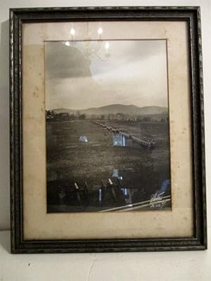 Seller image for Framed Photograph of the Parade Ground with the Corps of Cadets drawn up for review. Two Civil War period field guns in foreground. Blue ridge mountains in distance. for sale by Military Books