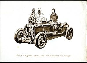 Imagen del vendedor de MG K3 Magnette Single Seater, 1933 Brooklands 500 Mile Race | Tony Gardiner Print. a la venta por Little Stour Books PBFA Member