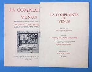 Imagen del vendedor de La complainte de Vnus * a la venta por OH 7e CIEL