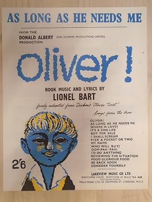 Imagen del vendedor de As Long as He Needs Me: Oliver! a la venta por Archives Books inc.