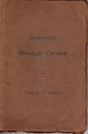 Bild des Verkufers fr Hand-List of Whalley Church zum Verkauf von Delph Books PBFA Member