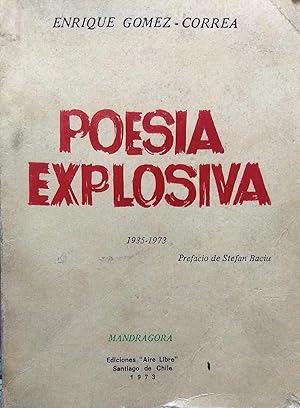 Imagen del vendedor de Poesa explosiva : 1935-1973. Prefacio de Stefan Baciu a la venta por Librera Monte Sarmiento