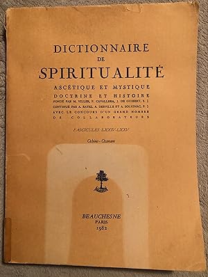 Dictionnaire de spiritualite: Ascetique et Mystique, Doctrine et Histoire, Fascicules LXXIV-LXXV,...
