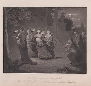 Orig. Stahlstich: The wise and foolish virgins. Die klugen und thörichten Jungfrauen.