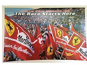 AFFICHE : GRAND PRIX MONACO  98 The Race Starts Here Ferrari