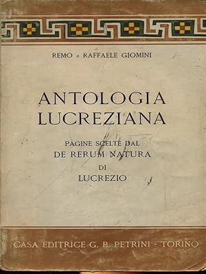 Bild des Verkufers fr Antologia lucreziana zum Verkauf von Librodifaccia