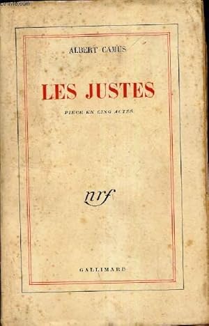 Immagine del venditore per LES JUSTES - PIECE EN CINQ ACTES. venduto da Le-Livre