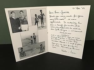 Memorial Card for Australian VFL Essendon Footballer & Coach Jack Clarke (1933-2001) - Signed & I...