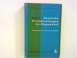 Bild des Verkufers fr Deutsche Prosadichtungen unseres Jahrhunderts. Interpretationen fr Lehrende und Lernende Band I. zum Verkauf von ANTIQUARIAT FRDEBUCH Inh.Michael Simon