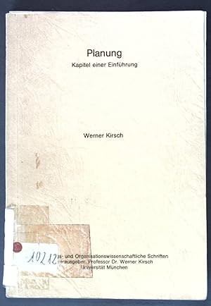 Seller image for Planung: Kapitel einer Einfhrung, B-8 (erste Fassung); Planungs- und Organisationswissenschaftliche Schriften for sale by books4less (Versandantiquariat Petra Gros GmbH & Co. KG)