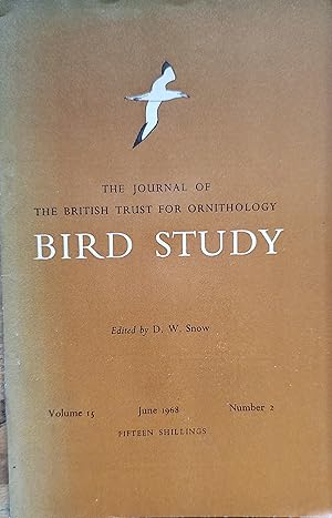 Bild des Verkufers fr Bird Study : The Journal of the British Trust for Ornithology Volume 15 June 1968 Number 2 / P R Evans "Autumn movements and orientation of waders in northeast England and southern Scotland, studied by radar" zum Verkauf von Shore Books