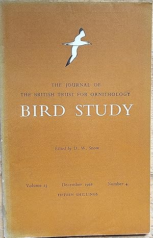 Immagine del venditore per Bird Study : The Journal of the British Trust for Ornithology Volume 15 December 1968 Number 4 venduto da Shore Books