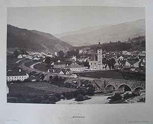 Mürzzuschlag. Originalfotografie, (Albumin auf Verlagskarton mit gedrucktem Bildtitel u. Verlagsa...