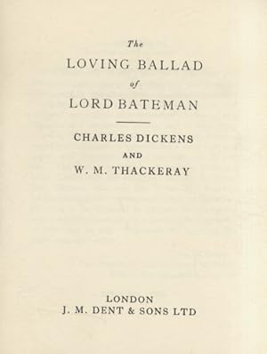 The loving ballad of Lord Bateman.