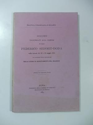 Seller image for Discorsi pronunciati alla Camera dal Deputato Ferderico Seismit-Doda nella tornata del 20 - 23 maggio 1885 for sale by Coenobium Libreria antiquaria